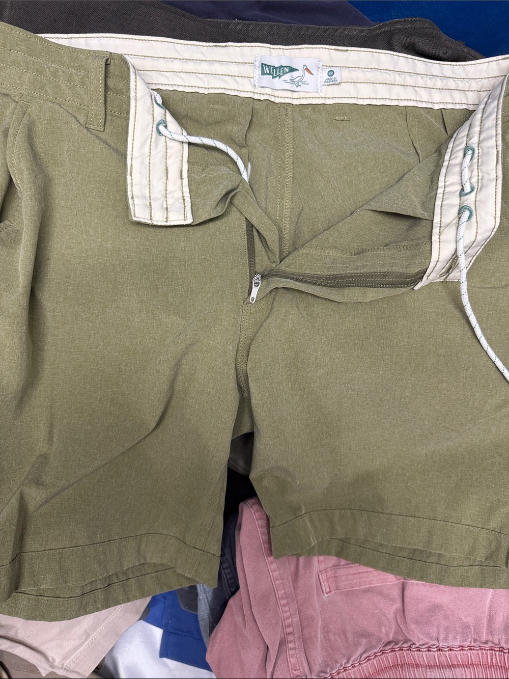 Wellen Olive Men's Hybrid Shorts